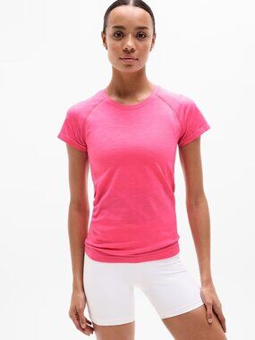 New Ahtleta S Momentum Flex Short Sleeve Tee Cerise Heather Small